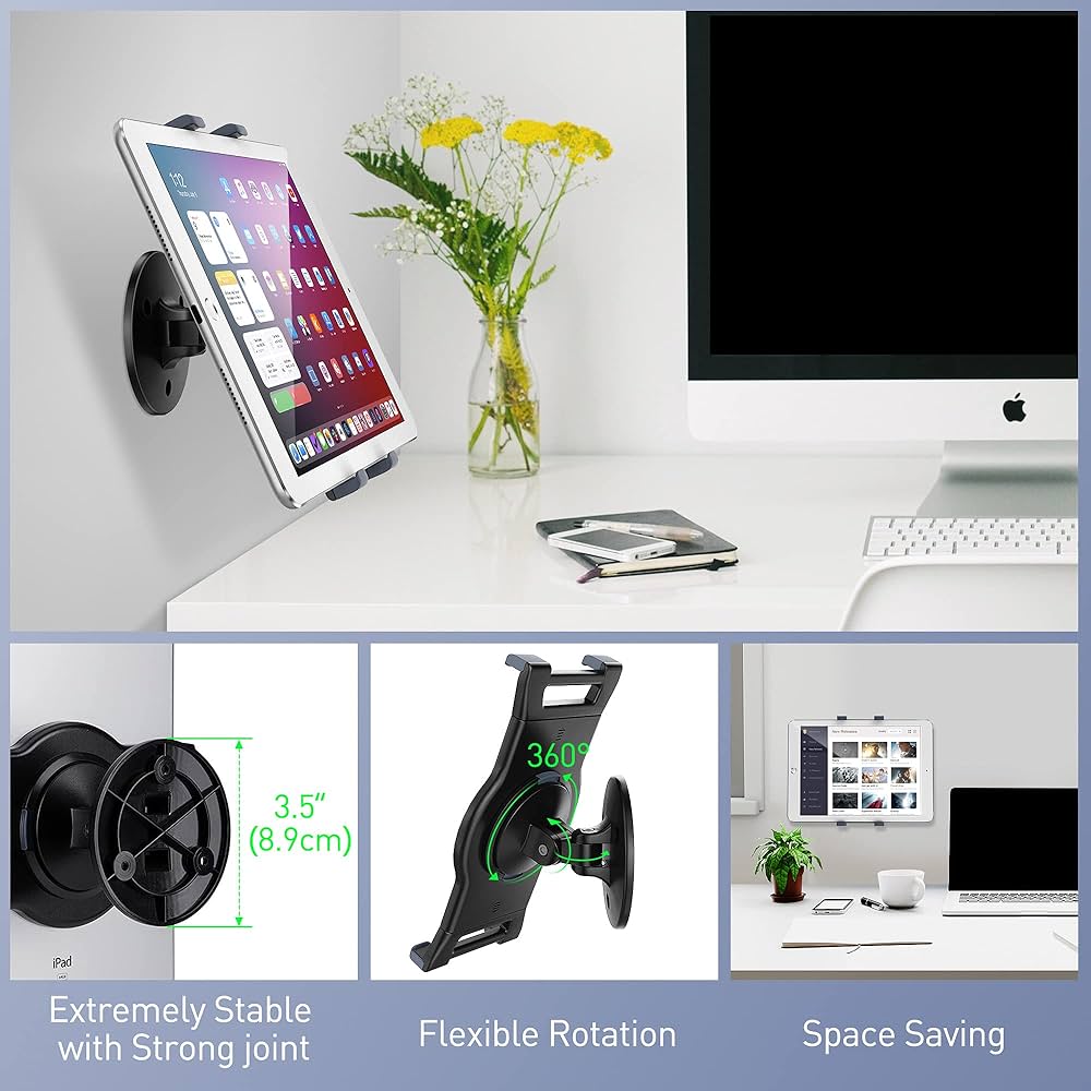 AboveTEK タブレットウォールマウント3個セット 7～11インチ対応 Amazon.com: AboveTEK Tablet Wall Mount -360° Rotation iPad
